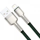 Кабель зарядный Baseus USB - Lightning Cafule Series 2.4 A 2 м Green (CALJK-B06) - изображение 2