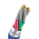 Кабель зарядний Baseus USB Type A — USB Type C Crystal Shine Series 100 Вт 2 м Blue (CAJY000503) - зображення 7