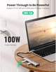 USB-концентратор UGREEN USB хаб 5-в-1 PD100W 3 x USB 1 х USB Type C 1 x HDMI 4K при 60 Гц Grey (CM136) - изображение 7