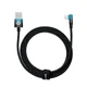 Кабель зарядный Baseus USB - Lightning MVP 2 угловой 2.4А 2 м Black/Blue (CAVP000121) - изображение 1