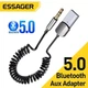 Адаптер авто рессивер беспроводной Essager AUX 3.5мм трансмитер Bluetooth 5.0 Автомобильный аудио приемник для магнитолы модулятор - изображение 1