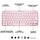 Клавіатура бездротова Logitech MX Keys Mini Wireless Illuminated UA Rose (920-010500) - зображення 5