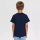 Детская футболка JHK, KID T-SHIRT, базовая, однотонная, для мальчика, темно-синяя, размер 110, на 5/6 лет - изображение 3