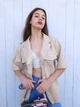 Рубашка женская эко-кожа Boohoo Бежевая 10414 L (46-48) - изображение 8