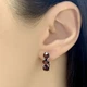 Серебряные серьги с натуральным гранатом 4.13ct (1988886) - изображение 3