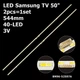LED підсвітка Samsung TV 50" BN96-52597A UN50AU8000 UA50AU8000 50AU8K 2шт. - зображення 1