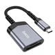 Перехідник HOCO UA25 2в1 card reader Type-C to TF/SD для мобільних пристроїв Samsung/Xiaomi/Huawei/Meizu Сірий - изображение 1