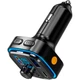 FM-трансмітер модулятор XO BCC08 BT/MP3/2USB/Type-C/3.1A Car Charger зі швидким заряджанням для телефону LED Чорний - изображение 5