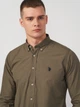 Рубашка хлопковая мужская U.S. Polo Assn Т-6575.80 S (44) Хаки (2000000011325) - изображение 4