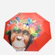 Зонт складной полный автомат Doppler 746157-26 Flower Monkey Красный (9003034406580) - изображение 2