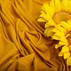 Ткань трикотаж вискоза Валенсия горчица м.п. - изображение 3