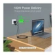 Дата кабель USB-С to USB-С 2.0m 100W 4K60Hz USB3.1 GEN2 Choetech (XCC-1007-V2-BK) - зображення 4