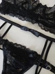 Сексуальный комплект нижнего белья с поясом Sexy One Size (S/М) черный (8-54) - изображение 9
