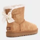 Женские угги низкие замшевые с мехом UGG 194017399 38 24.5 см Коричневые (1159795388) - изображение 3