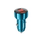 Адаптер автомобільний Hoco Leader dual-port Car charger with digital display Z50 |1USB/1Type-C, 48W/3A, PD/QC| metal-grey - изображение 6