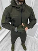 Тактический костюм Softshell с карманами и липучками для шевронов Olive XXL - изображение 2