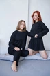 Жіночий домашній комплект трійка кофта шорти та штани Carmen L-XL чорний - зображення 7