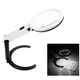 Настольная лупа складная Magnifier 3B-1C LED 2X 120мм + 5X 28мм, DC-5V 1A - изображение 1
