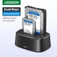 Док-станція UGREEN CM198 для жорстких дисків SATA SSD HDD 2.5" 3.5" подвійна 5 Gbps до 40 ТБ Black (50857) - зображення 2
