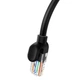Круглый Патч Корд Сетевой Кабель LAN Baseus Cat5 Ethernet UTP Patch Cable RJ45-RJ45 |до 1Гбит/с| 8 м | Черный - изображение 4