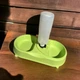 Годівниця 2в1 миска з автоматичною напувалкою для собак і кішок Pet Feeder зелена - зображення 2