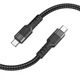 Кабель HOCO U110 Type-C to Type-C 60W charging data cable Black - изображение 3