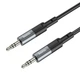 Аудіокабель HOCO UPA23 3.5mm male to 3.5mm male, nylon braid, 1m Metal Gray (6931474783820) - изображение 4