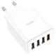 Адаптер мережевий HOCO Fuerza four-port charger C102A 4USB 28.5W блок білий - зображення 1
