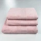 Набір махрових рушників з Бордюром 3шт GM Textile 50х90см, 50х90см, 70х140см 400г/м2 (Рожевий) - зображення 1