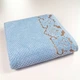 Банное махровое полотенце 70x140см Damask Премиум качества Жаккардовое с велюром 550г/м2 (Светло-Синий) - изображение 1