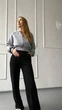 Стильные Брюки палаццо флисовые Ballet Grace XL Черные - изображение 5