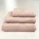 Набір махрових рушників з Бордюром 3шт GM Textile 40х70см, 50х90см, 70х140см 400г/м2 (Капучіно) - зображення 1