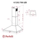 Черная кухонная вытяжка Perfelli K 5202 BL 700 LED, купольная настенная декоративная, шириной 50 см - изображение 5