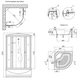 Душевой бокс Lidz Tani SB90x90.SAT.HIGH.GR, стекло тонированное 4 мм - изображение 2