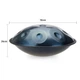 Handpan, Ханг, hang drum музыкальный инструмент с чехлом на 9 нот, диаметр 56 см. - Синий - изображение 2