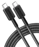 Кабель ANKER 322 USB-C to USB-C - 0.9m Nylon (Чорний) - зображення 2