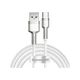 Кабель USB Baseus Cafule Series Metal USB тип-C USB тип-A 200 см 66 Вт 6 А серебристый белый #CAKF000202 White Лицензия - изображение 2