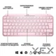 Клавіатура бездротова Logitech MX Keys Mini Wireless Illuminated UA Rose (920-010500) - зображення 5