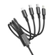 Дата кабель Borofone BX72 USB to 3in1 (1m) (Чорний) (138533) - зображення 4