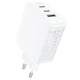 СЗУ Acefast A41 PD65W GaN (2*USB-C+USB-A) White - изображение 1