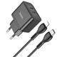 СЗУ Hoco N29 PD35W (2USB-C) + кабель Type-C to Lightning Black - изображение 2