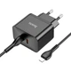 СЗУ Hoco N29 PD35W (2USB-C) + кабель Type-C to Lightning Black - изображение 3