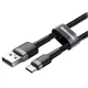 Дата кабель Baseus Cafule Type-C Cable 3A (1m) (Чорний / Сірий) (91919) - зображення 3
