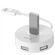 Переходник HUB Baseus Round Box USB to USB 3.0 + 3USB 2.0 (Белый) (89305) - изображение 3