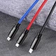 Дата кабель Baseus Three Primary Colors 3-in-1 (0.3m) (CAMLT-ASY) Черный - изображение 4