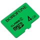 Карта памяти Borofone microSDHC 4GB TF high speed Card Class 10 (Зеленый) (141984) - изображение 1