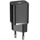 Сетевое зарядное устройство Baseus Super Si Quick Charger 1C 20W + кабель Type-C to Lightning (Черный) (34478) - изображение 2