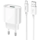 Сетевое зарядное устройство HOCO C109A Fighter QC3.0 + MicroUSB (White) (156663) - изображение 1