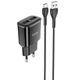 Сетевое зарядное устройство HOCO C88A (2USB/2.4A) + Type-C (Черный) (156605) - изображение 1