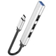 Перехідник HOCO HB26 4in1 (Type-C to USB3.0+USB2.0*3) (silver) (156637) - зображення 2